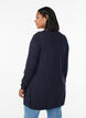 Long cardigan tricot&eacute; dans un m&eacute;lange de viscose, Bleu, Model image number 2