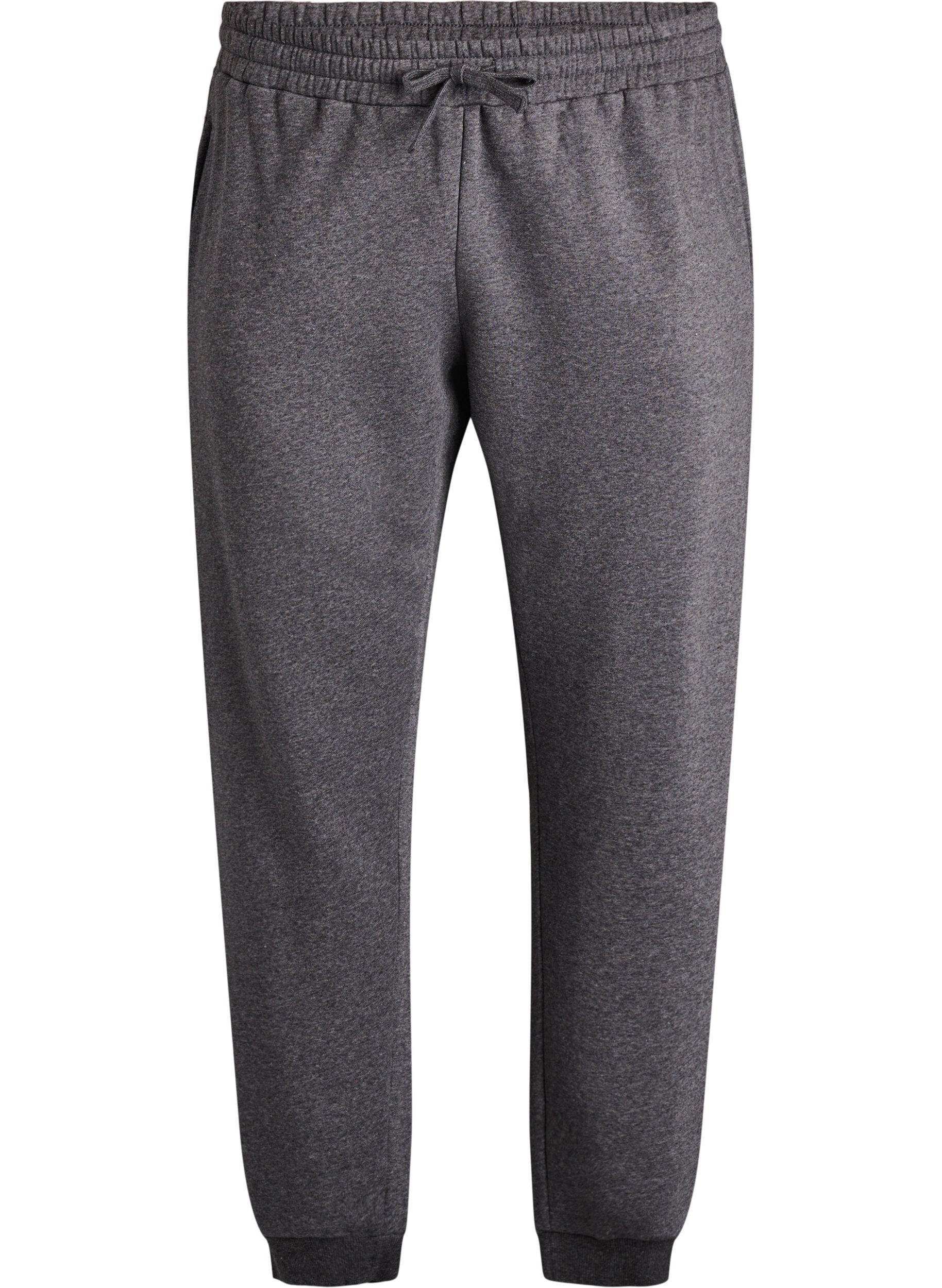 Zizzi Pantalons de surv&ecirc;tement taille haute, Gris anthracite, Packshot image number 0