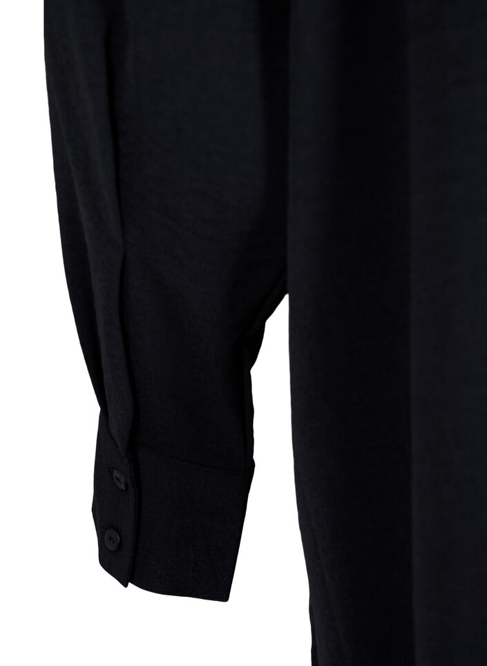 Robe courte avec détails en dentelle, Black, Packshot image number 3