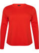 Basic T-shirt met lange mouwen en ronde hals, Rood, Packshot image number 0