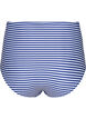 Bas de bikini à rayée avec taille haute, Bleu, Packshot image number 1