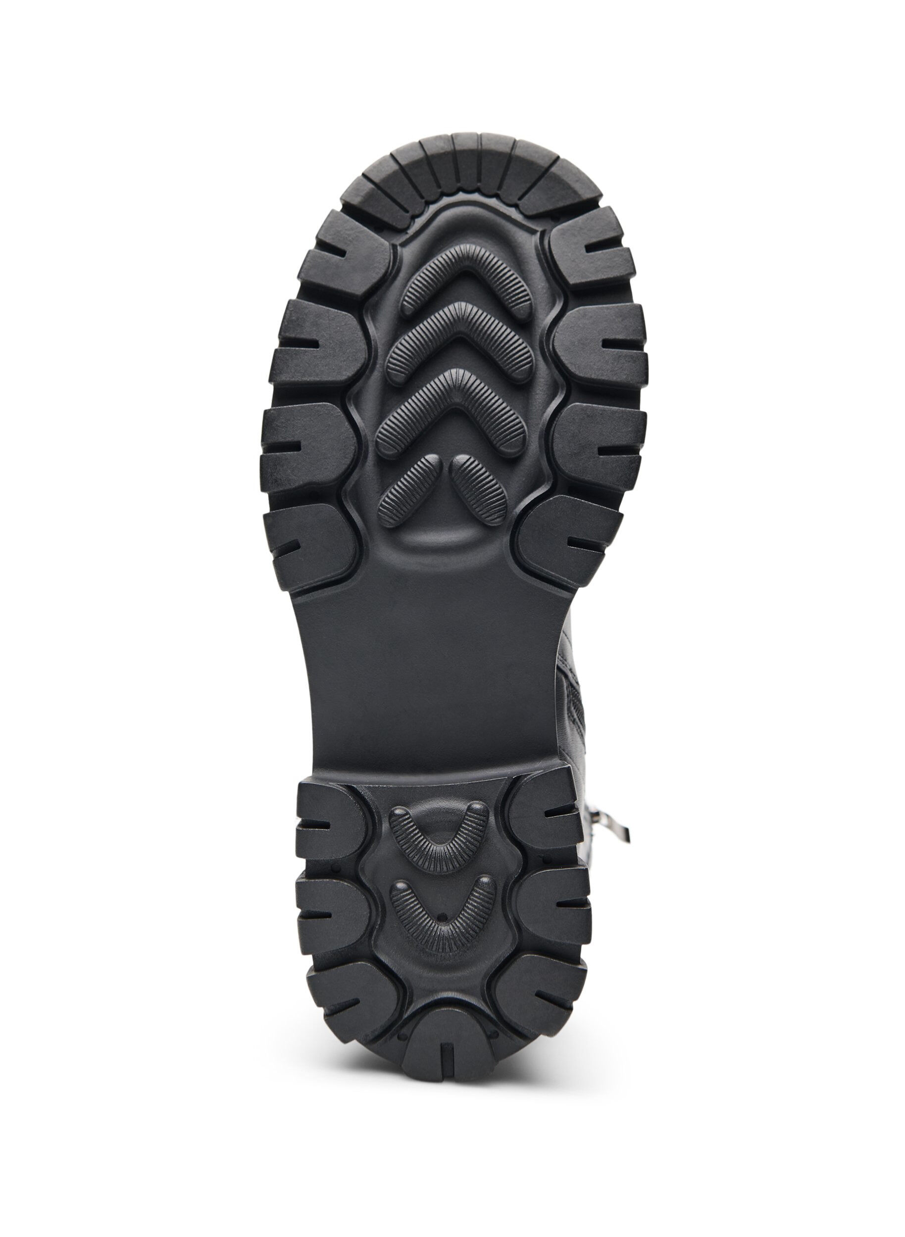 Zizzi Large - Bottine chunky avec d&eacute;tail en vernis, Noir, Packshot image number 5