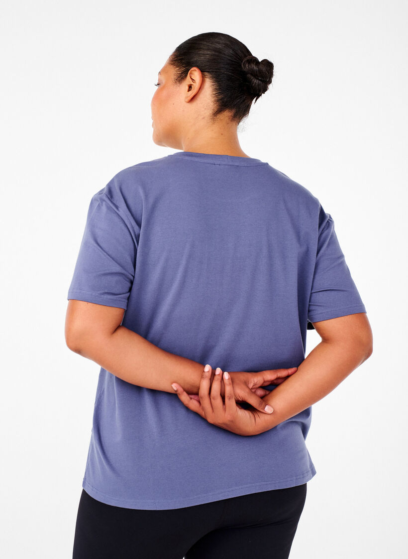 Sportief T-shirt in biologisch katoen, , Model image number 2