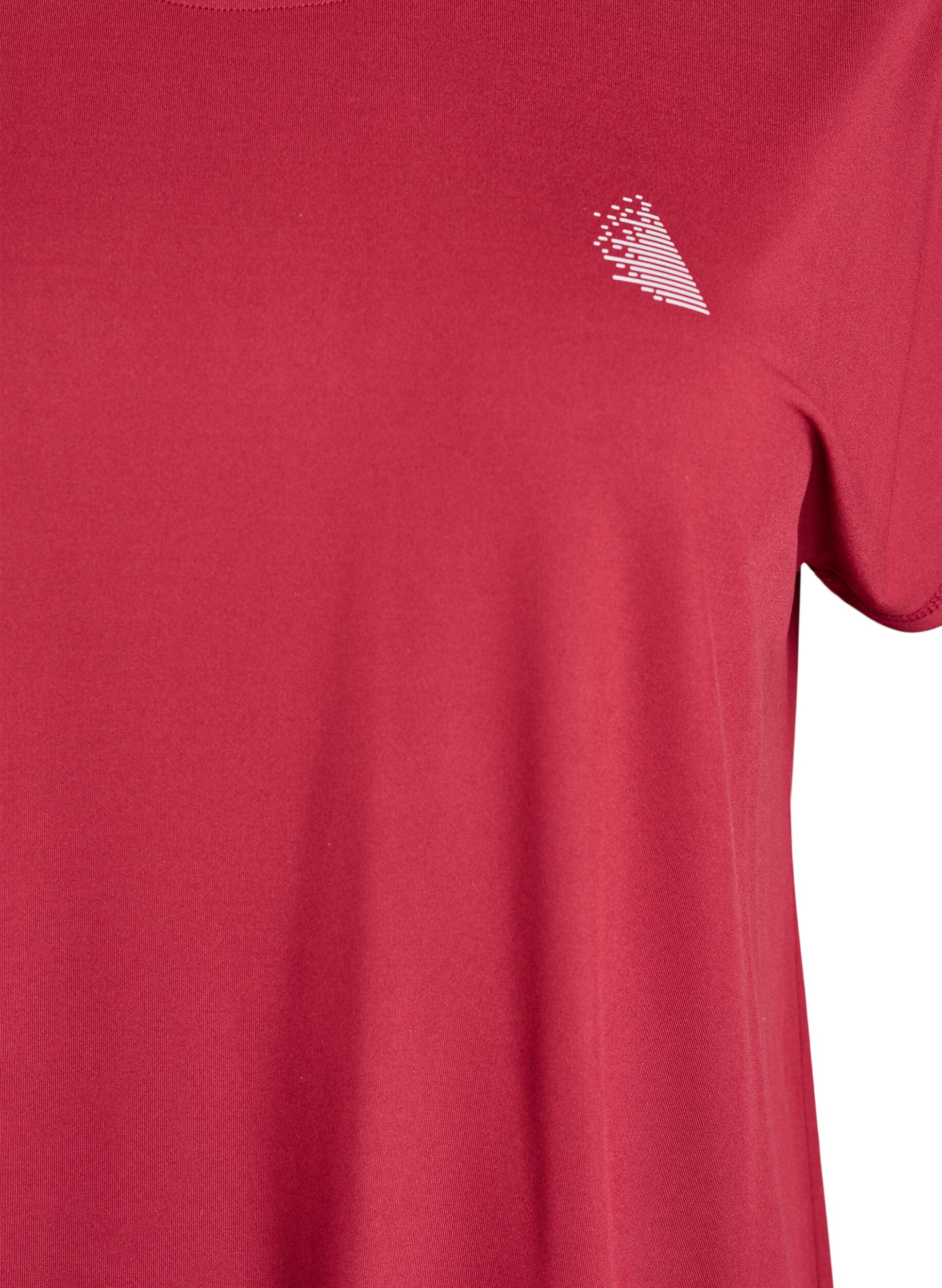 ZizziT-shirt de sport couleur unie, Rouge, Packshot image number 2
