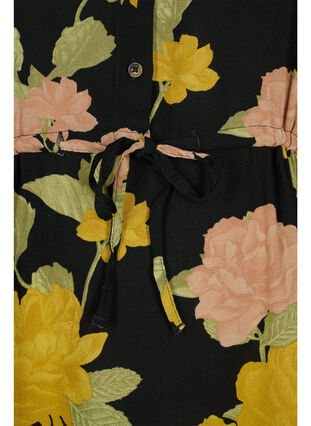 Robe en viscose à fleurs et dentelle, Scarab Flower, Packshot image number 3