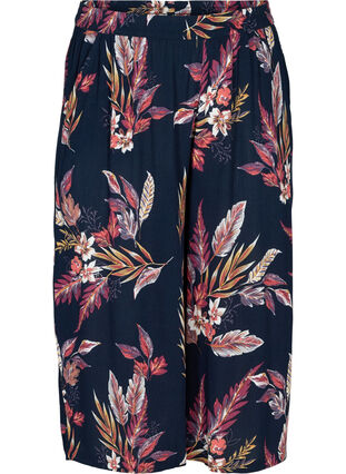 Pantalon-culotte ample en viscose, Indian Summer Flower, Packshot image number 0