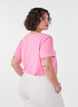 T-shirt en coton uni basique, Rose, Model image number 2
