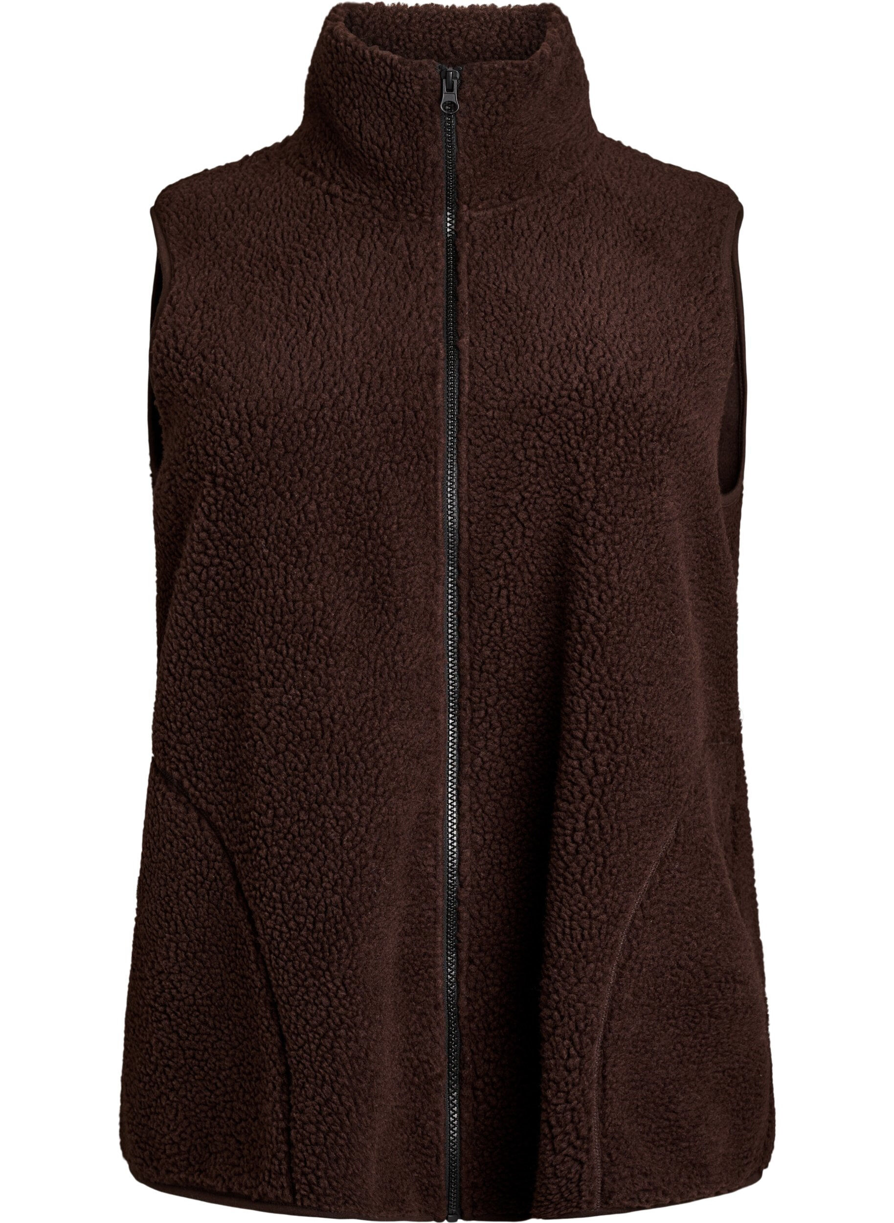 Teddy fleece gilet met ritssluiting en zakken