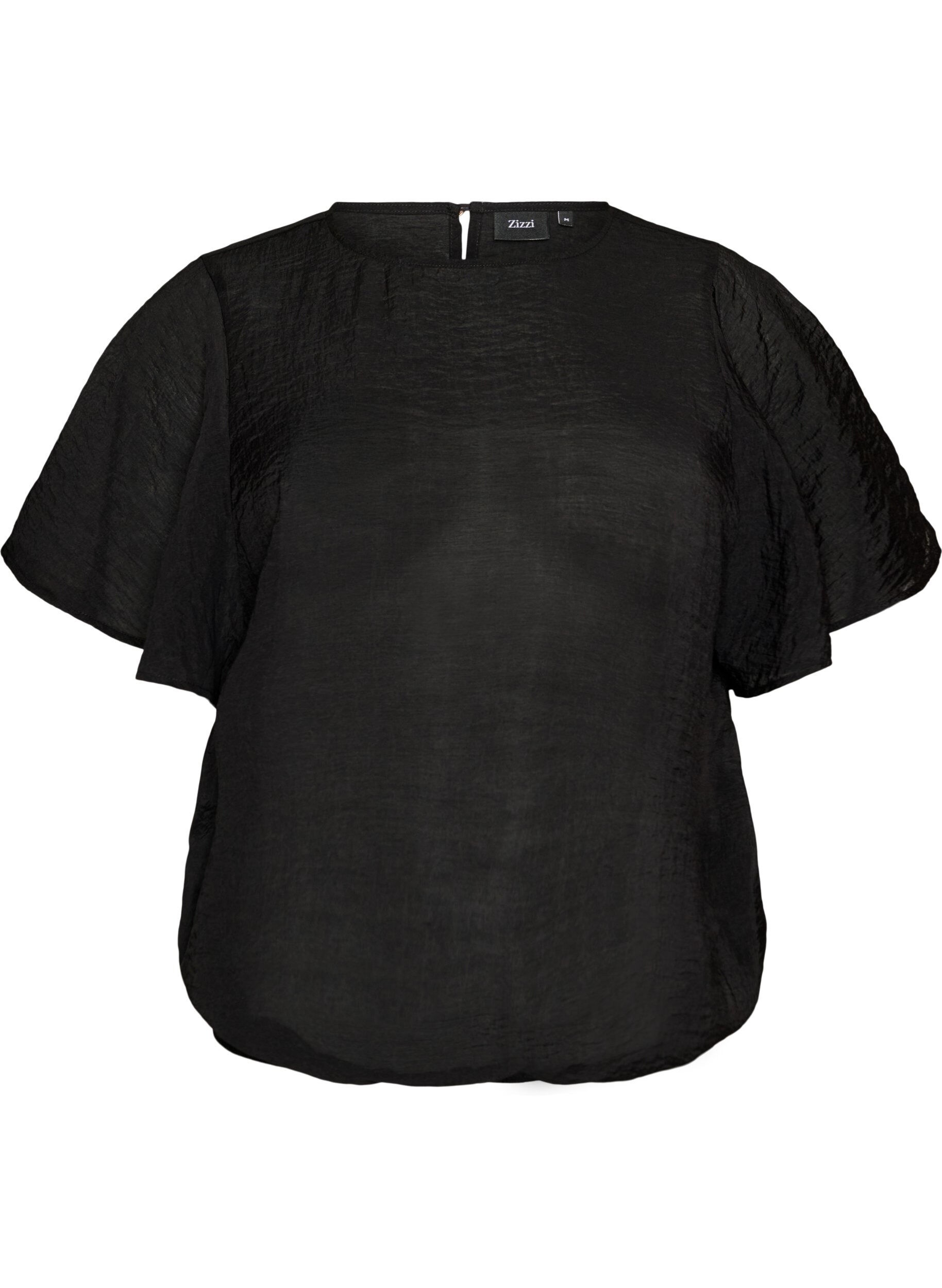 ZizziBlouse coupe ballon avec manches papillon, Noir, Packshot image number 0