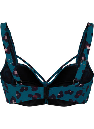 Soutien-gorge de bikini avec drapage et lanière, Leopard, Packshot image number 1