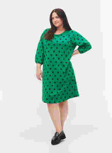 Robe à pois avec manches 3/4, Jolly Green Dot, Model image number 2