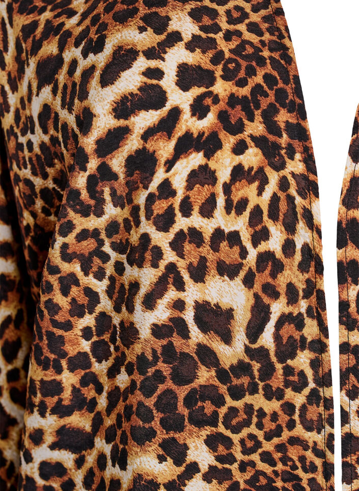 Kimono van viscose met 3/4 mouwen, Bruin, Packshot image number 2