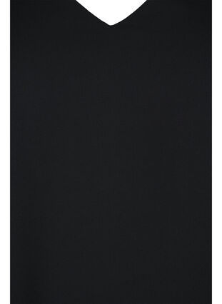 Top met 3/4-mouwen en v-halslijn, Black, Packshot image number 2