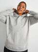 Sweat &agrave; capuche avec motif brod&eacute;, Gris, Model image number 0