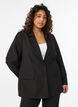Blazer classique avec fermeture boutonn&eacute;e, Noir, Model image number 0