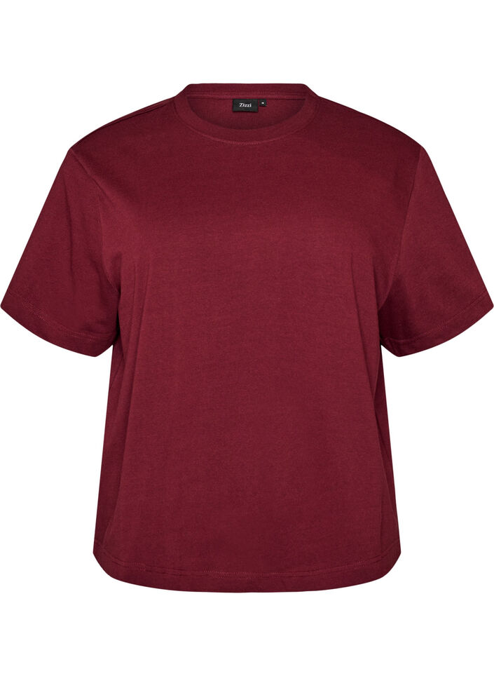 Boxy katoenen T-shirt, Rood, Packshot image number 0