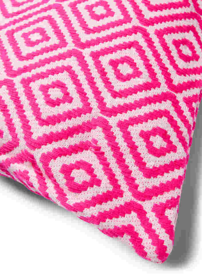 Housse de coussin à motif jacquard, Pink Comb, Packshot image number 1