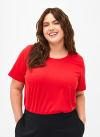 FLASH - T-shirt met ronde hals, High Risk Red, Model