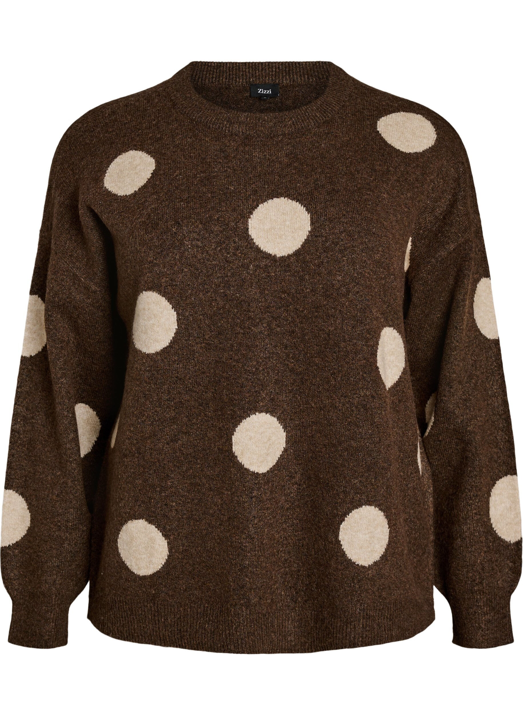 Blouse en maille &agrave; pois