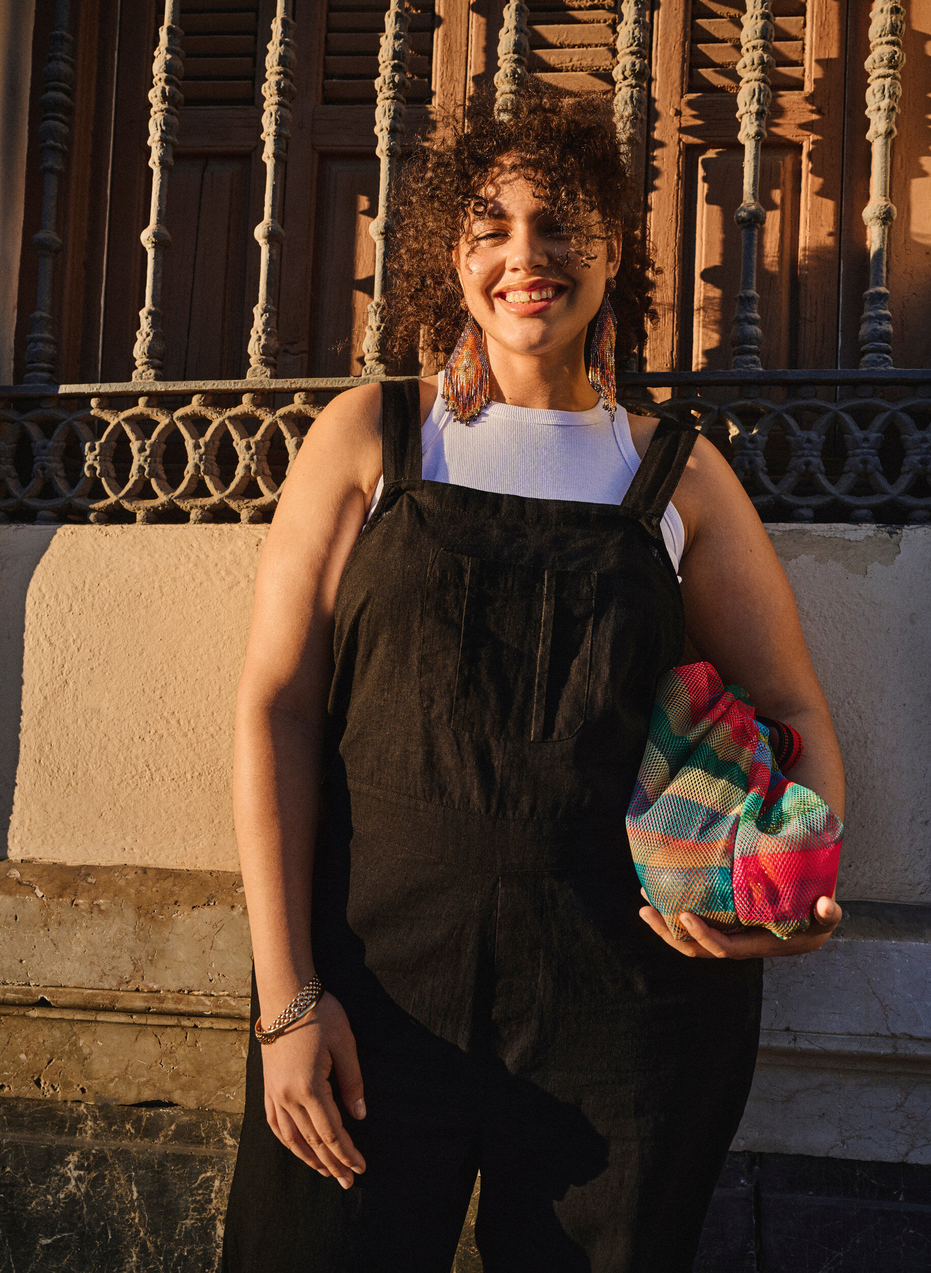 ZizziGeribde katoenen tanktop, Bright White, Image image number 0