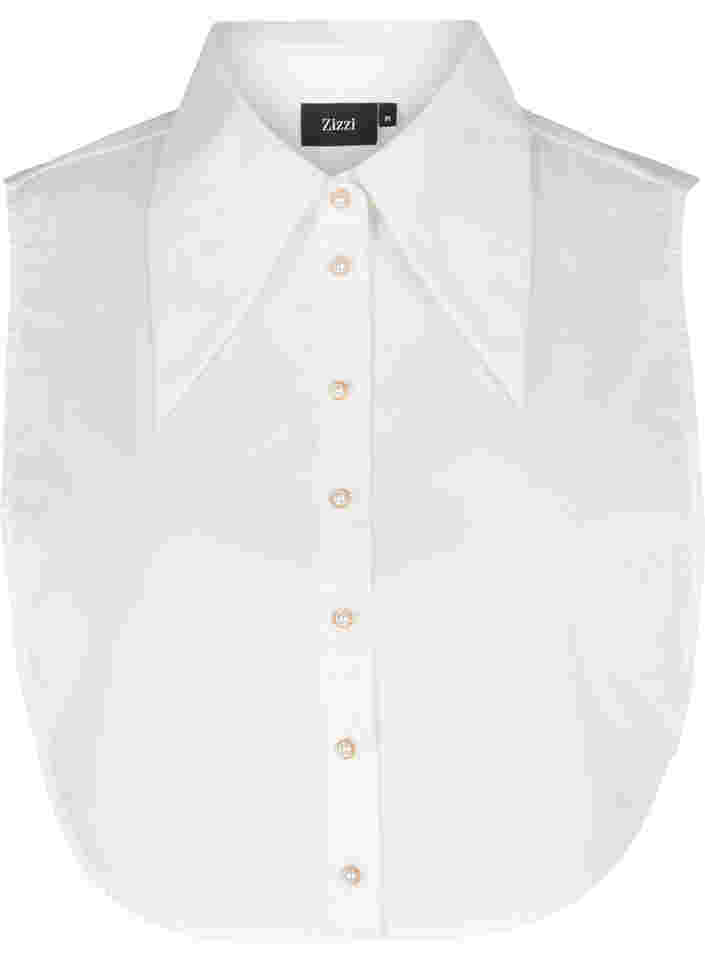 Col chemise avec boutons en perles, Bright White, Packshot image number 0