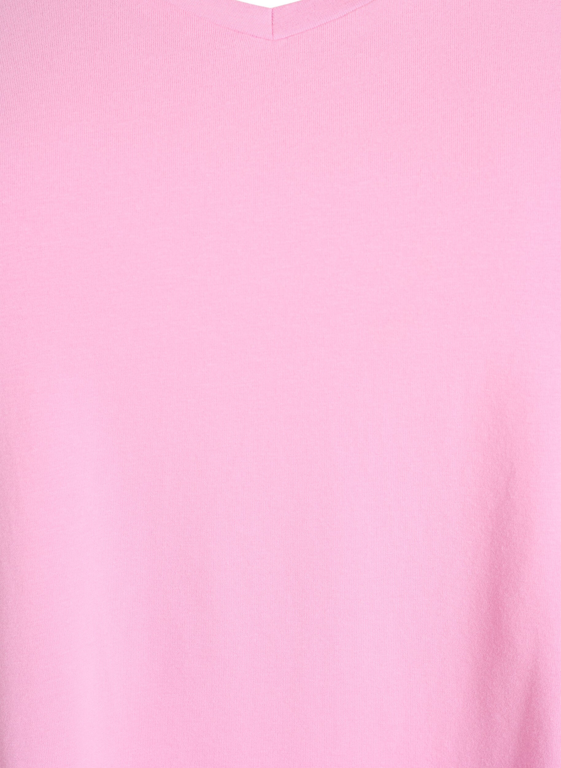 ZizziEffen basic katoenen T-shirt, Roze, Packshot image number 2