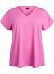 T-shirt de sport ample avec col en v, Rose, Packshot image number 0