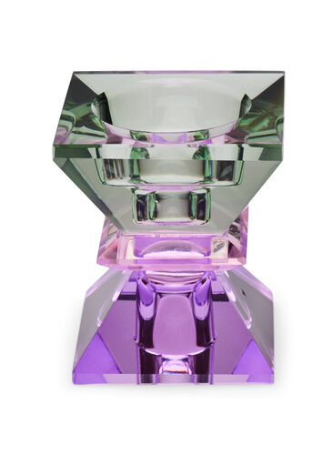 Bougeoir en cristal, Violet/Olive Comb, Packshot image number 1