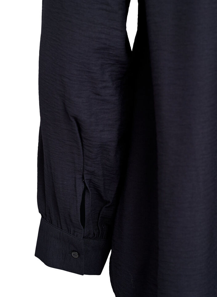 Chemise évasée en viscose, Noir, Packshot image number 3