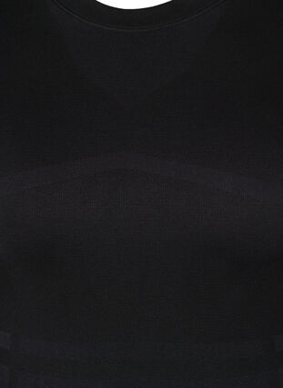 Naadloos ski-onderhemd met patroon, Black, Packshot image number 2