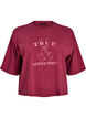 Kort T-shirt met een losse pasvorm, Donker Bordeaux, Packshot image number 0