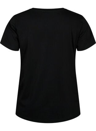 T-shirt de sport avec imprimé, Black w. Let's Go, Packshot image number 1