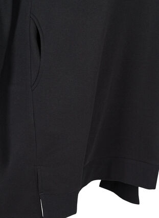 Robe pull avec poches et fentes, Black, Packshot image number 3