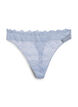 Kanten G-string met kruisdetail aan de achterkant, Blauw, Packshot image number 0