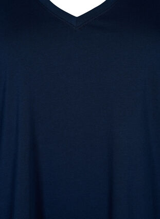 T-shirt en coton à encolure en V, Navy Blazer, Packshot image number 2