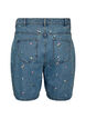 Short en jean avec fleurs brod&eacute;es, Bleu Clair, Packshot image number 1