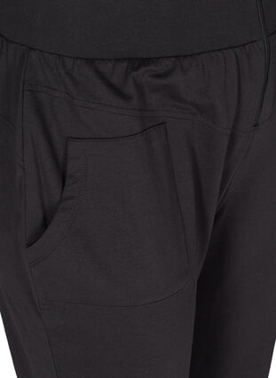 Losse broek met rits en zakken, Black, Packshot image number 3