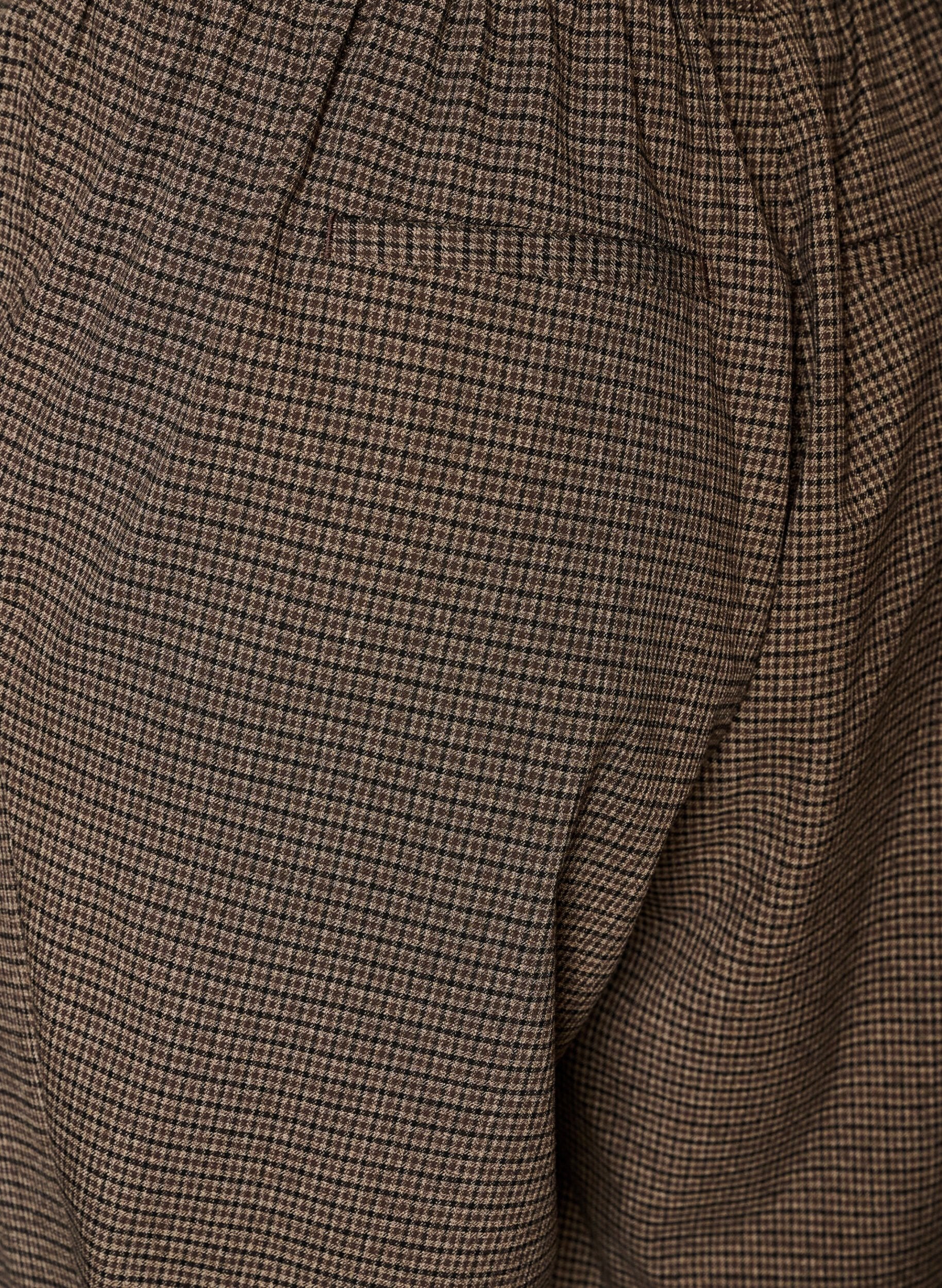 ZizziPantalon droit &agrave; petits carreaux, Marron, Packshot image number 3