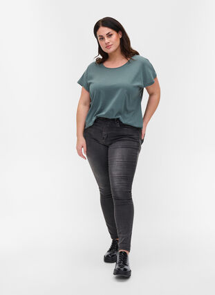 T-shirt en mélange coton, Balsam Green, Model image number 2