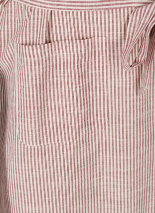 Robe chemise rayée en coton avec poches, Dry Rose Stripe, Packshot image number 3