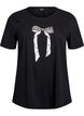 T-shirt imprim&eacute;, Noir, Packshot image number 0