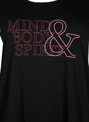 T-shirt de sport avec imprimé, Black w. Mind/Body, Packshot image number 2