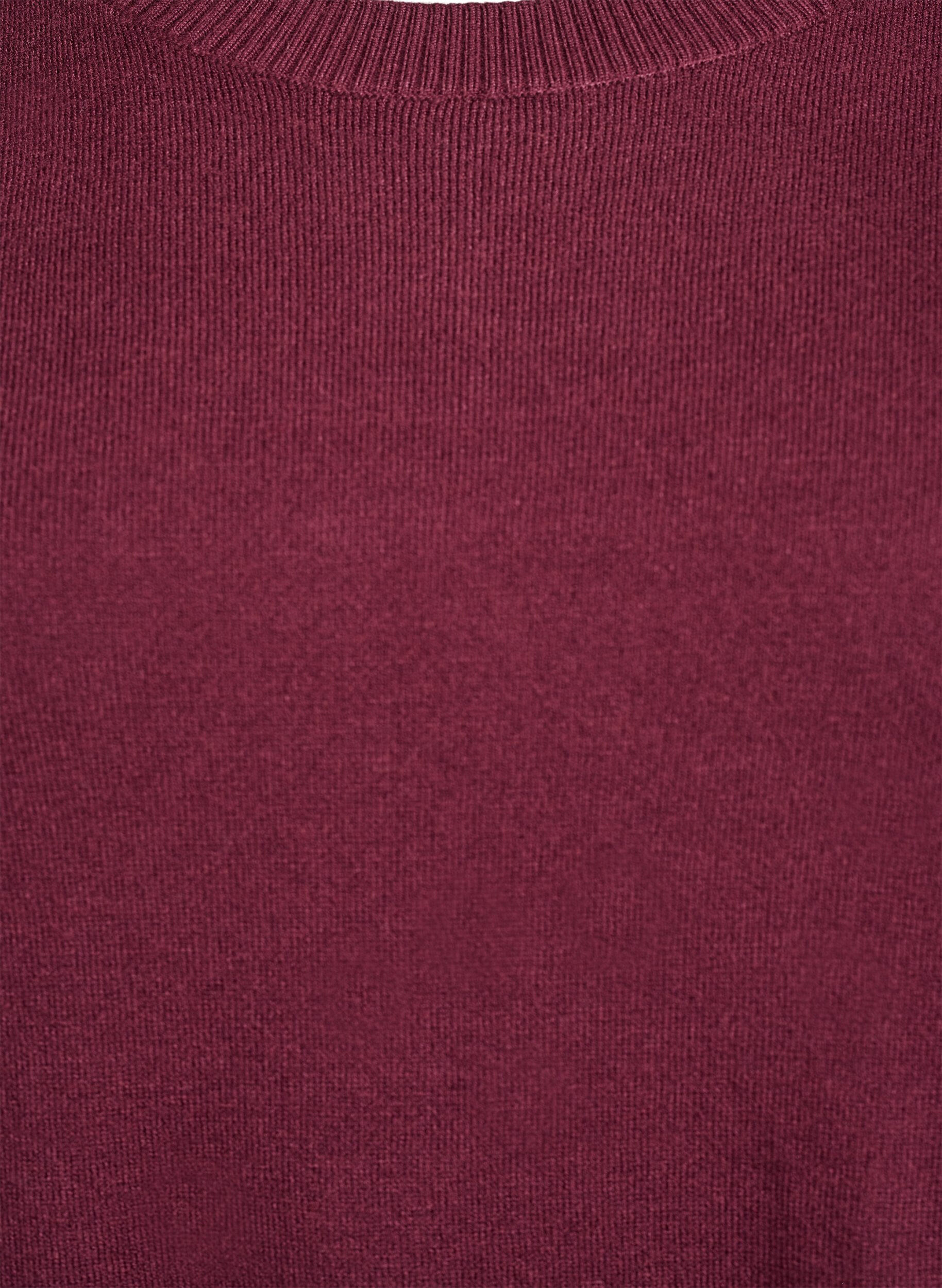 ZizziGebreide blouse met ronde hals, Rood, Packshot image number 2