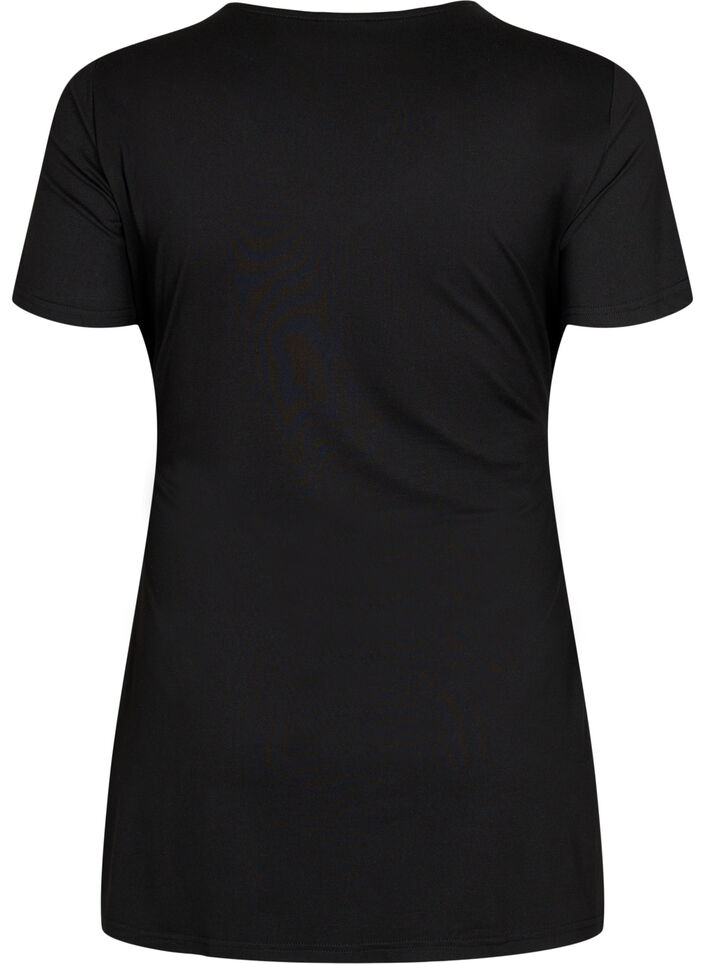 Blouse de grossesse à manches courtes, Black, Packshot image number 1