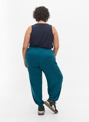 Pantalon ample avec poches, Deep Teal Mel., Model image number 1