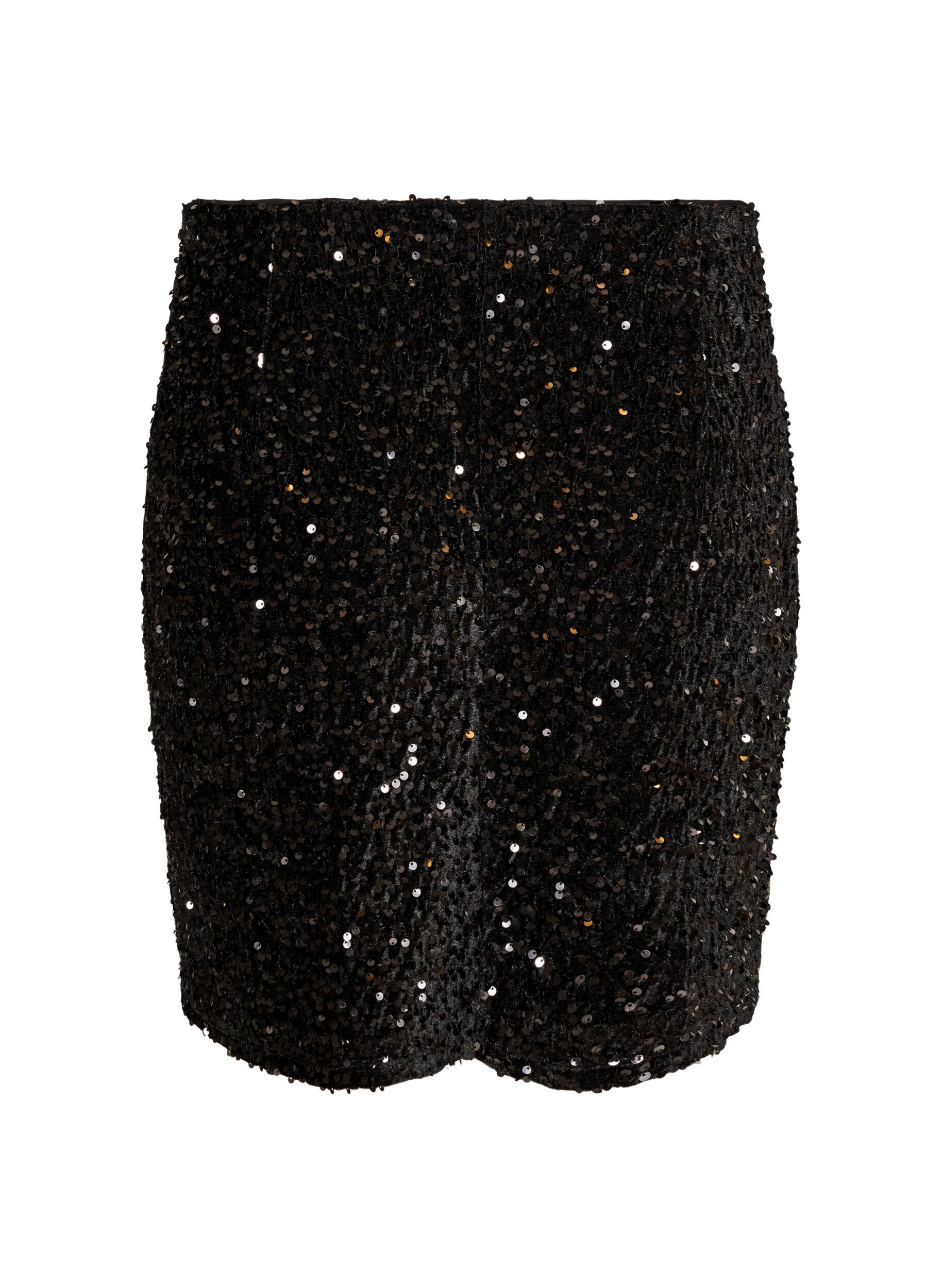 ZizziJupe courte &agrave; sequins, Noir, Packshot image number 1