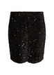 Jupe courte &agrave; sequins, Noir, Packshot image number 1