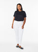 Jean Amy taille haute coupe super slim, Blanc, Model image number 0