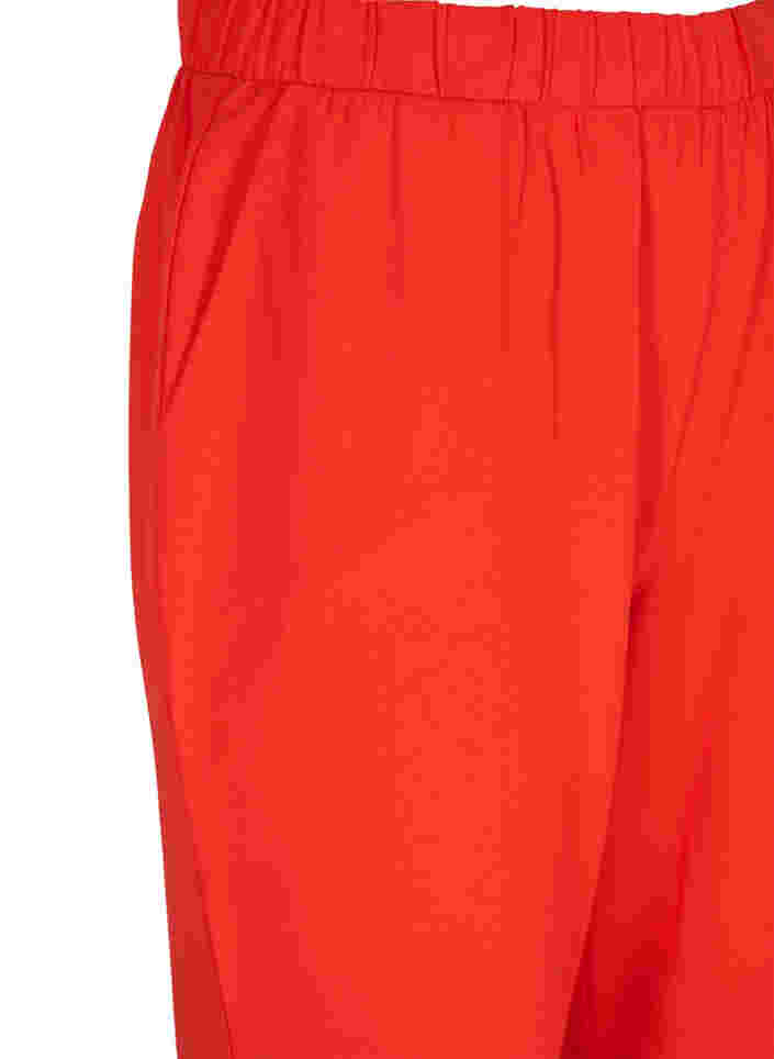 Flared broek met elastiek in de taille, Fiery Red, Packshot image number 2