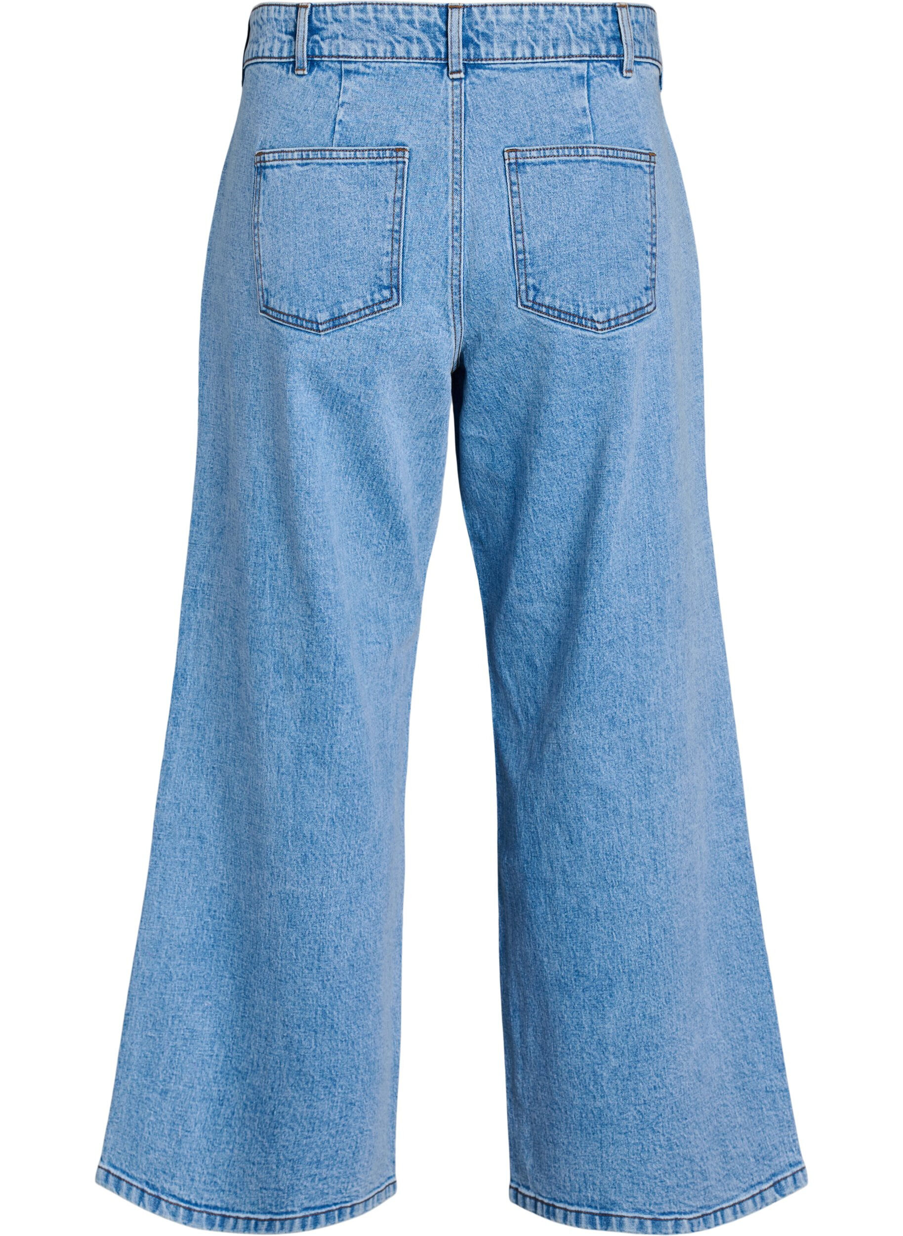 Zizzi Jean ample taille haute, Bleu Clair, Packshot image number 1
